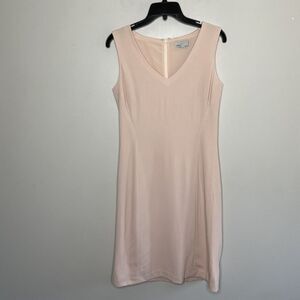 UNGER Dress Womens 6 Pink Sleeveless Lined 100% Virgin Wool Career